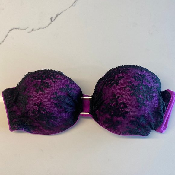 Fuschia Lace Bra 34B - Picture 1 of 8